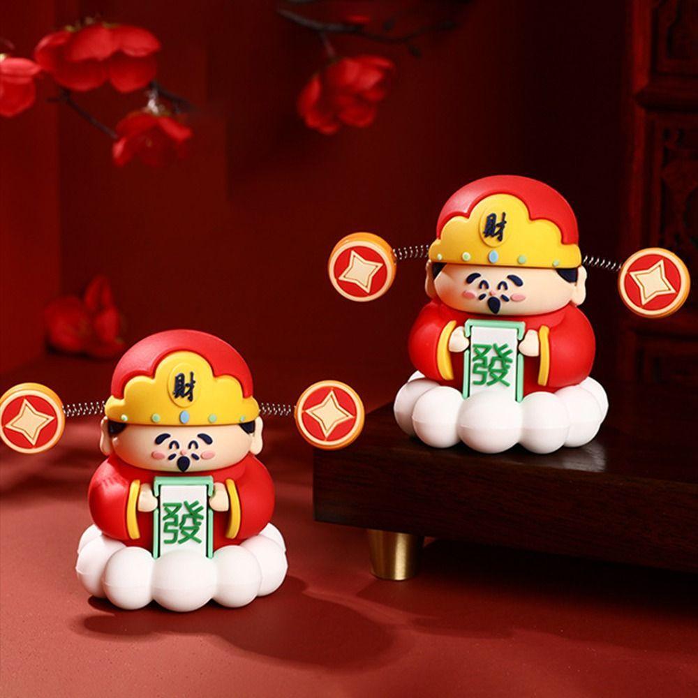 Cute God of Wealth Mascot Creative Car Ornaments Crafts God of Wealth Decoration Chinese New Year