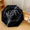 Korn Print 8?Ribs Automatic Umbrella Wind Resistant Lightweight Folding Umbrella For Outdoor Travel