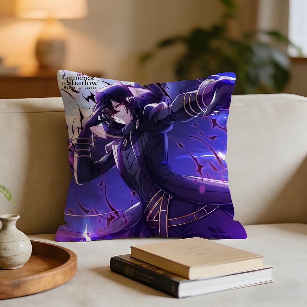 

Anime The Eminence In Shadow Cushion Cover Short plush pillowcase for bed sofa carwashable 30x30cm