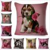 Colorful Cute Cartoon Pet Dog Cushion Cover Decor Sweety Animal Pillowcase For Sofa Home Car 45X45Cm Polyester Pillow Case