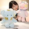 Kawaii Animals Plush Toy Fatty Squishy Stuffed Bear Elephant Rabbit Pig Sheep Soft Doll Baby Appeasing Cartoon Plush Cushion