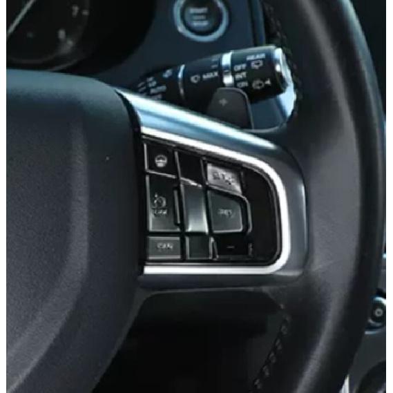 Steering Wheel Black Alloy For LR Discovery Sport 2015- Button Sticker Trim