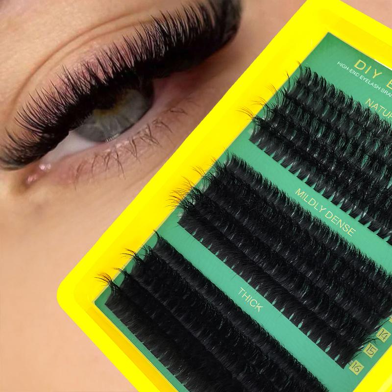 Cluster Lashes Kit Individual Lashes Volume Mixed Tray 3D Faux Mink Lashes Wispy Eyelash Extension Diy Makeup False Eyelashes