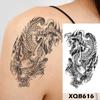 1 PC 210*114MM  Mermaid Temporary Tattoo For Women Men Realistic Fox Lion Flower Tattoos Sticker Back Arm Disposable Death Skull Fake Tatoo