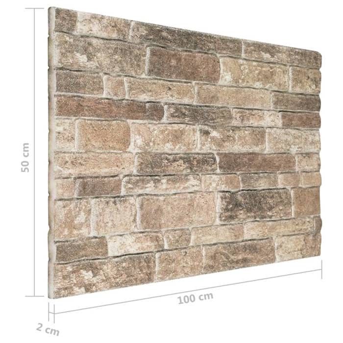 VidaXL 3D Wall Panels with Multicolor Brick Design 10 Pcs EPS