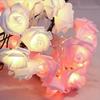 Rose-shaped LED light wreaths, wedding and birthday decorations, home and outdoor Christmas tree decorations, light strings