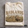 Badlands National Park Shirt, South Dakota National Park Tee, Vintage Bison Desert Landscape Tshirt, Western Hiking Gift