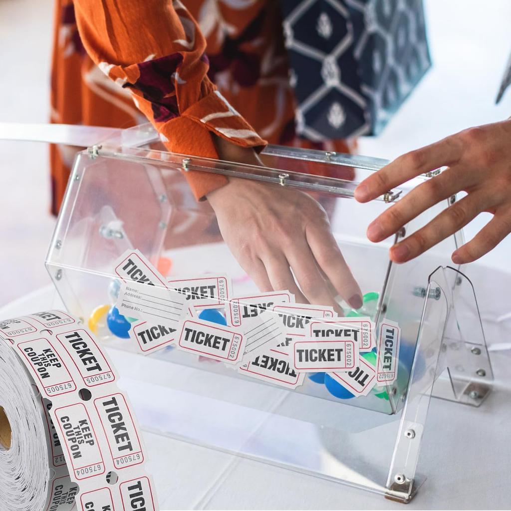 NOLITOY Event Raffle Coupon Lottery Game Sequential Roll of For Gray Tickets, Tickets, Tickets, Tickets, Tickets, Numbers, 1000, Perforated, Parties,