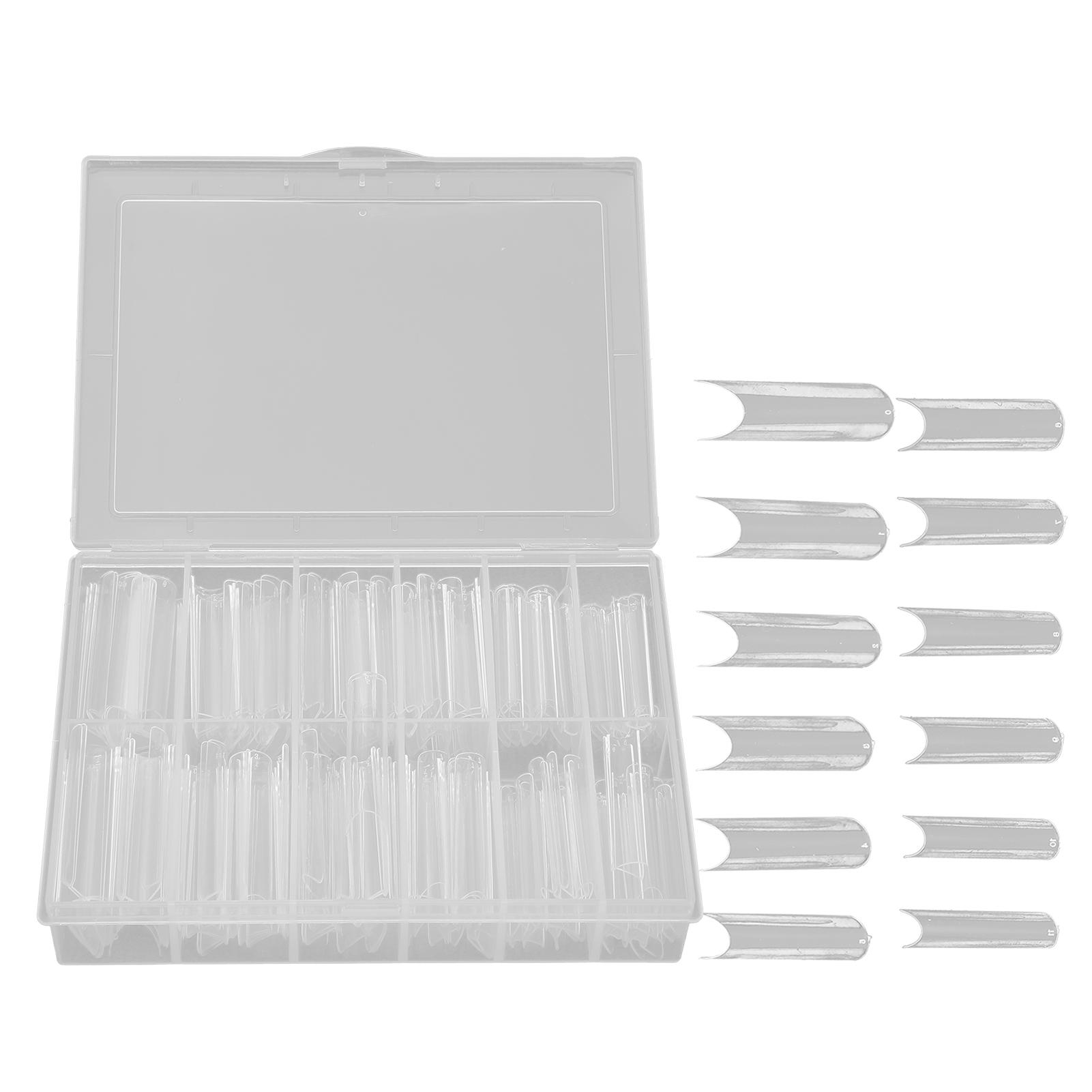 

240 шт. Накладные типсы для ногтей Очень длинные Прозрачные Искусственные типсы для ногтей для домашнего DIY салонаПрозрачные