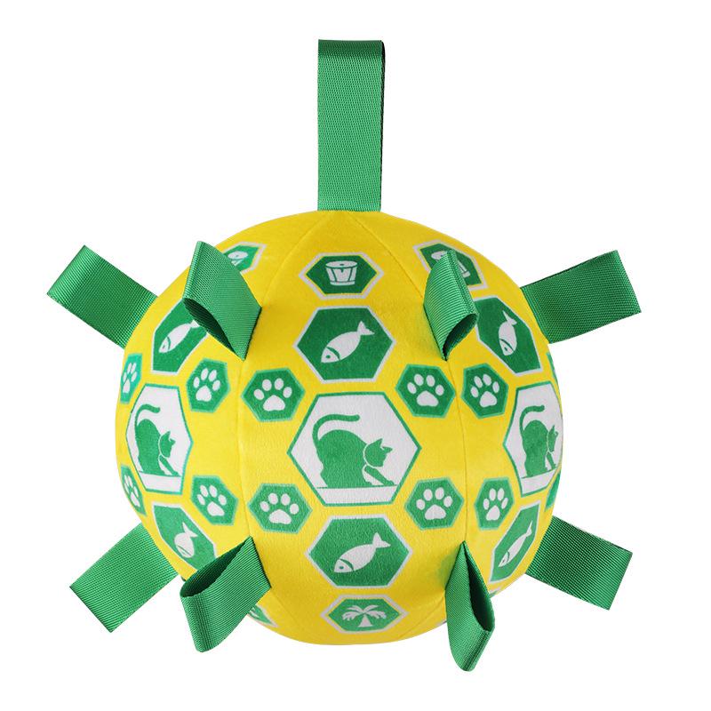 Outdoor Dog Football Toy: Sounding, Plush, Teething, & Self-Entertainment Training Ball