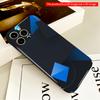 2DFlat Blue Geometric Shapes Abstract Design All inclusive film hard phone case, compatible with iPhone 18 Pro Max 17 16 15 14 13 12 11