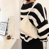 1Pcs  Underarm Bag Solid Color Simple Corduroy Bag Women'S Spring/Summer  Western Style Shoulder Small Square Bag