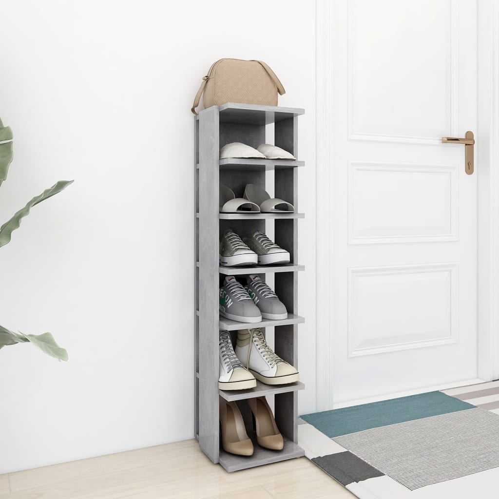 Vidaxl Szafka Na Buty, Szarość Betonu, 27,5X27X102 Cm