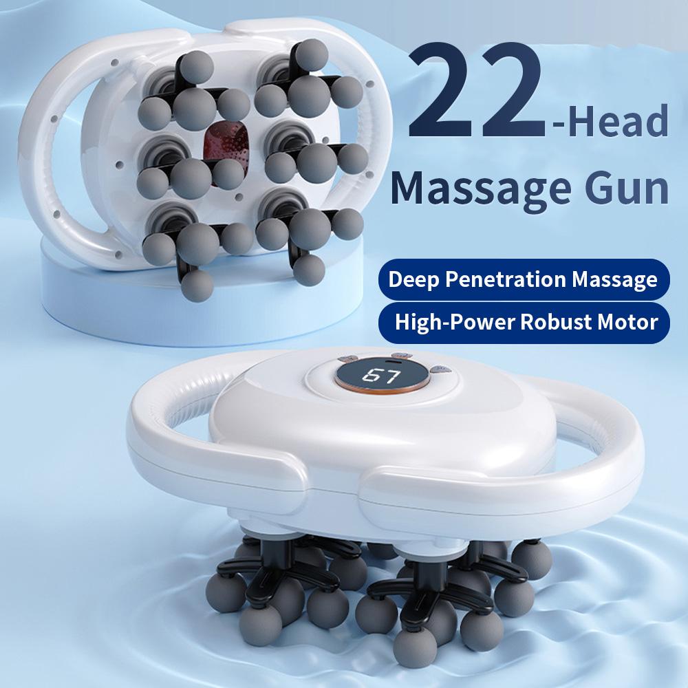12/22-Head Fascia Gun Massage Massager Gun High-Frequency Vibration Neck Shoulder Leg Back Waist Body Muscle Masajeador Machine