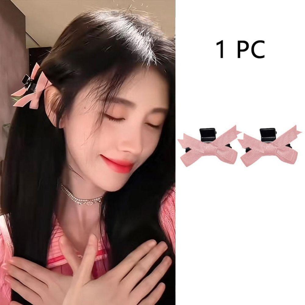 Sweet Bow Hairpin Pink Hair Claw Clip Headdress Bowknot Hair Clips  Girls