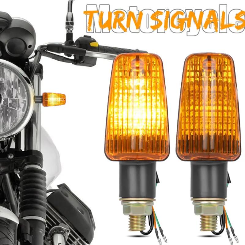 4Pcs Universal Motorcycle Blub Turn Signal Lamp Turning Indicators Light Blinkers Signal Amber Bike Motorcycle Accessories 12V