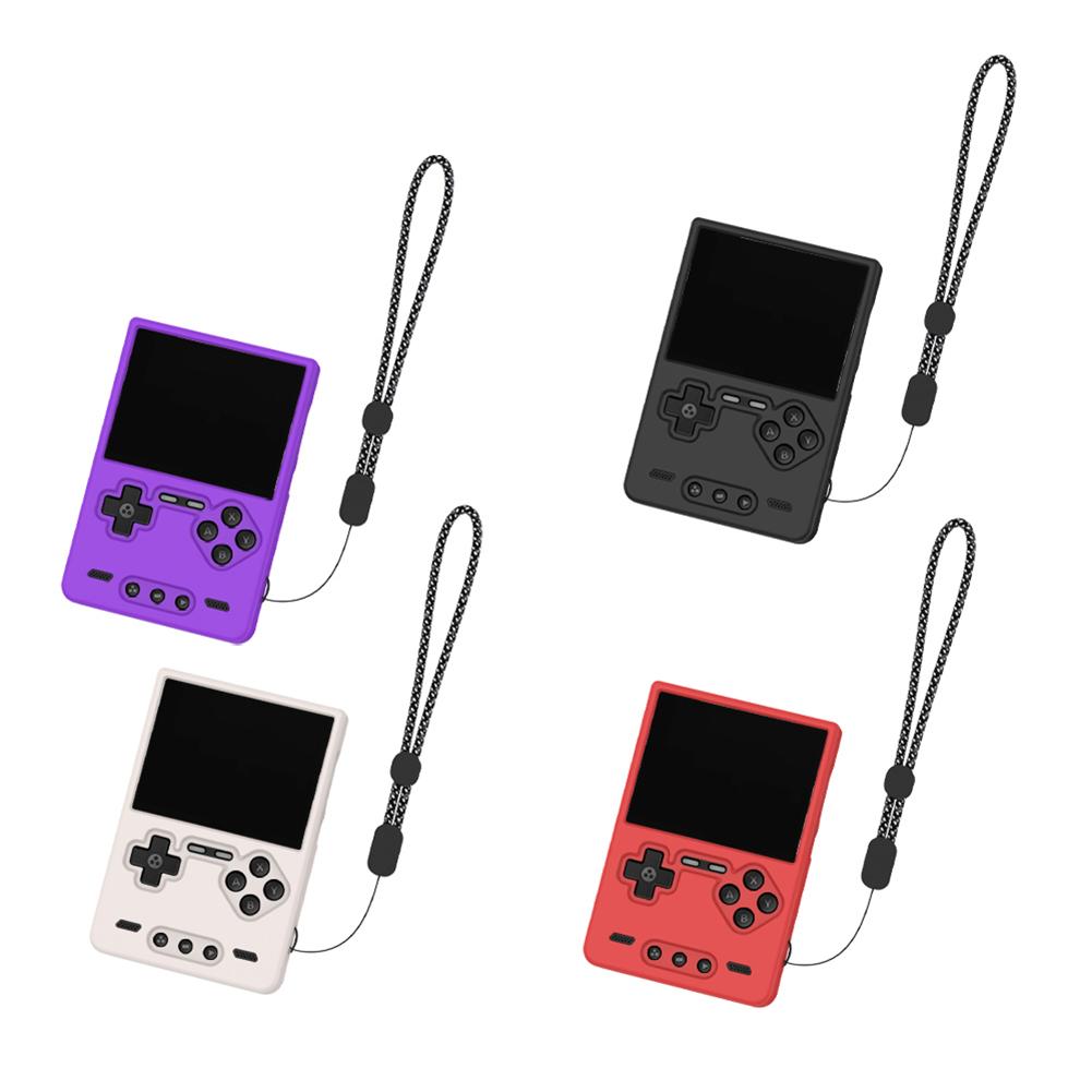 Portable Silicone Protective Case Anti-Scratch Sleeve with Lanyard Protector Cover for Trimui Brick Handheld Game Console