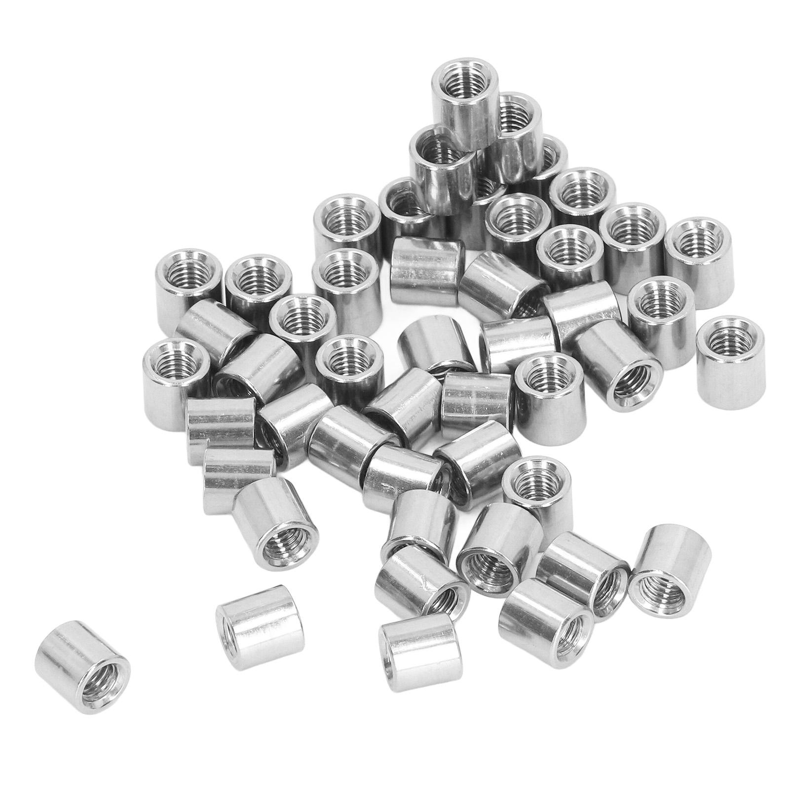 

50 шт. Соединительная гайка из нержавеющей стали M5 Гайка-соединитель для круглого стержня с внутренней резьбой для соединения