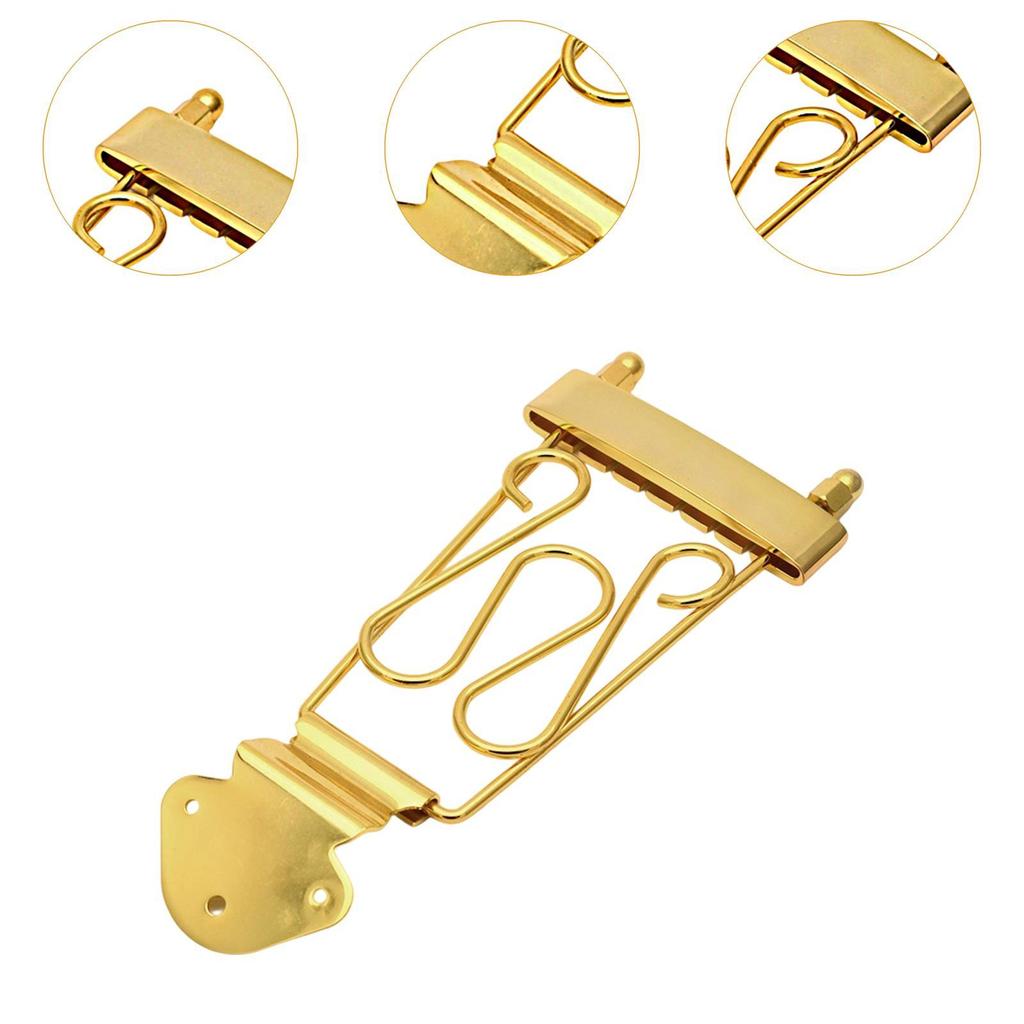 6 String Tailpiece Guitar Bridge Compact Replace Professional String Retainer Fixed Hardtail Bridge Instrument Accessories