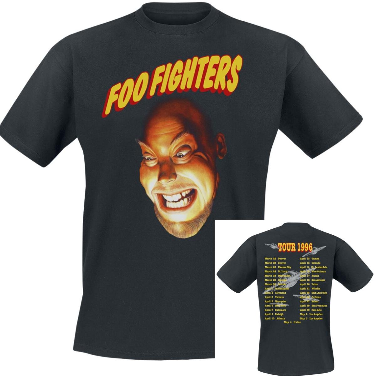 1995 Foo Fighters TShirt Men Women Vintage Metal Rock Band Graphic Tee 100 Cotton Summer Streetwear Top S