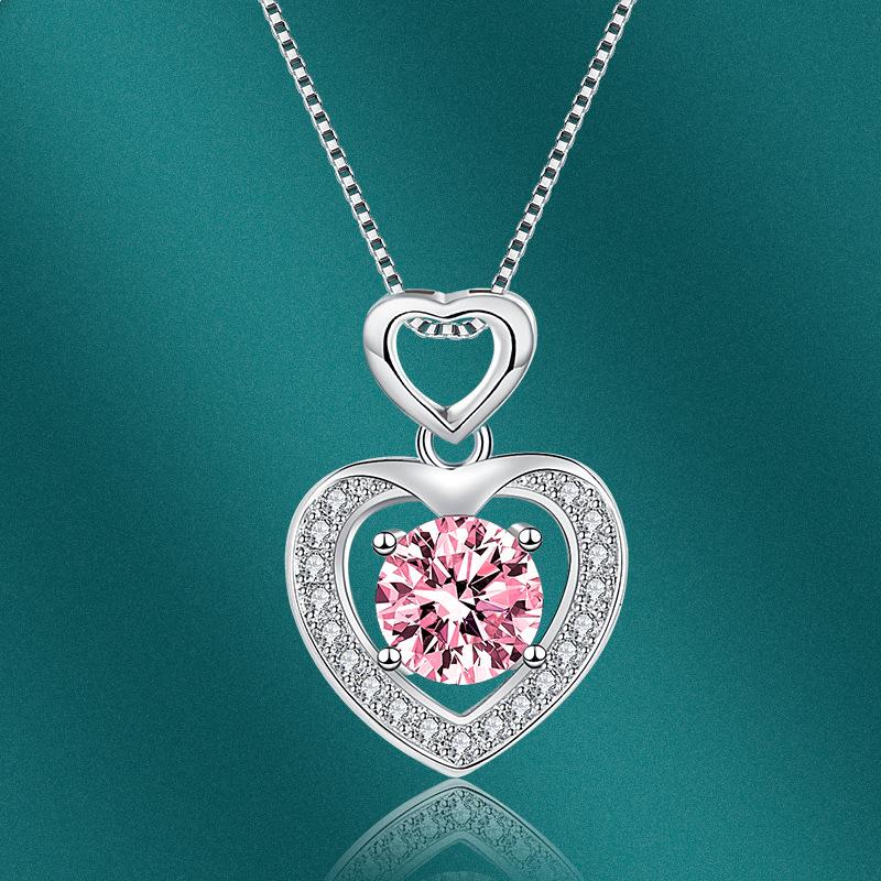 BELLA BOX Heart Pendant Necklace Multiple Colour Fashion Wedding Engagement Jewelry