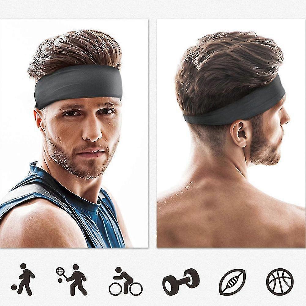 Sports Men's Headbands (4 Pieces) - Sweatband, Moisture Wicking Headband Gym Accessoriesstyle 2 - DD01