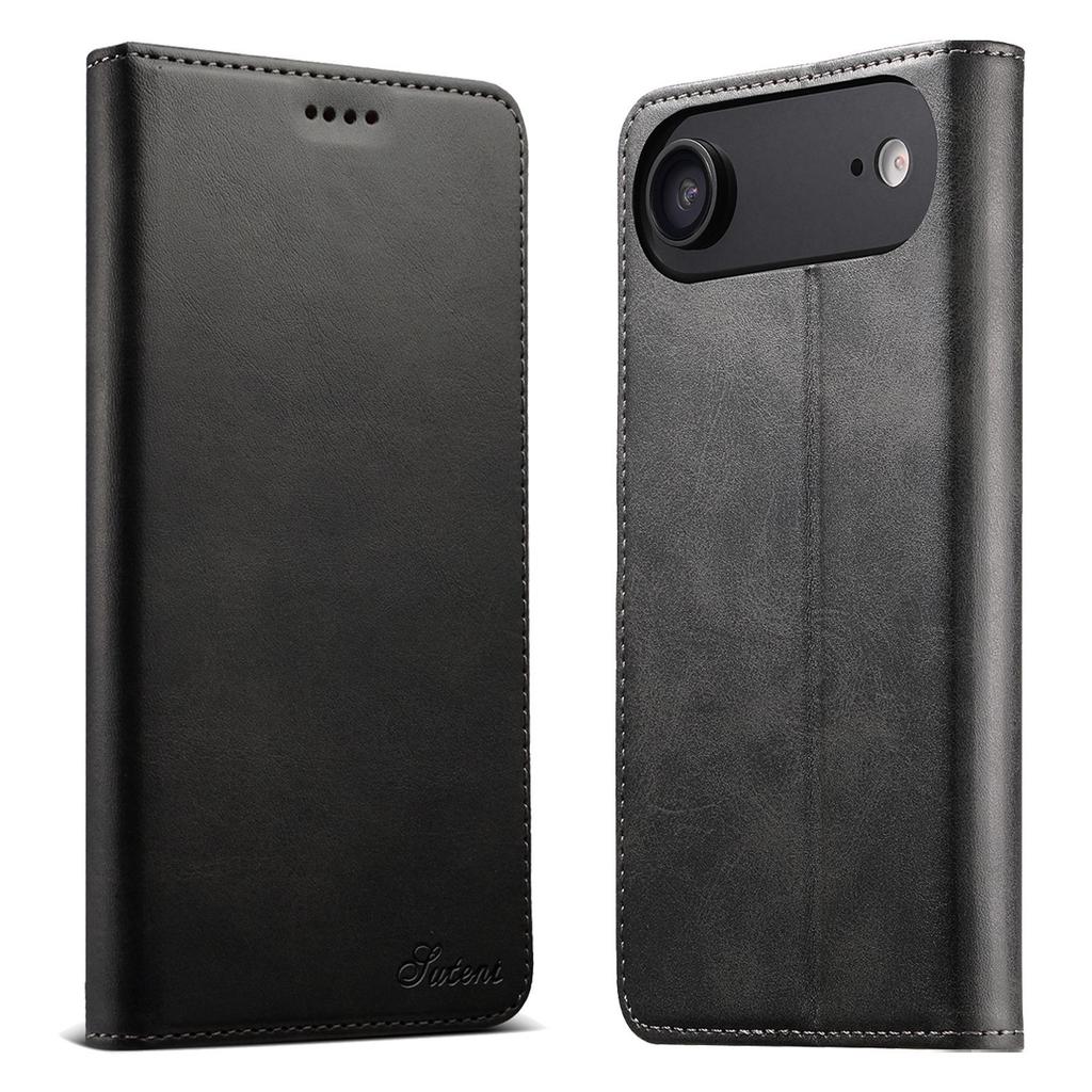 iPhone 17 Pro Max/Samsung S25 Ultra Leather Flip Case with Card Slot & Stand