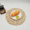Round Rattan Placemats Natural Corn Straw Woven Dining Table Mats Ining Table Pad Pot Holder Cup Mat Accessories