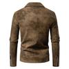 New American retro leather jacket, retro tie-dye washed matte process