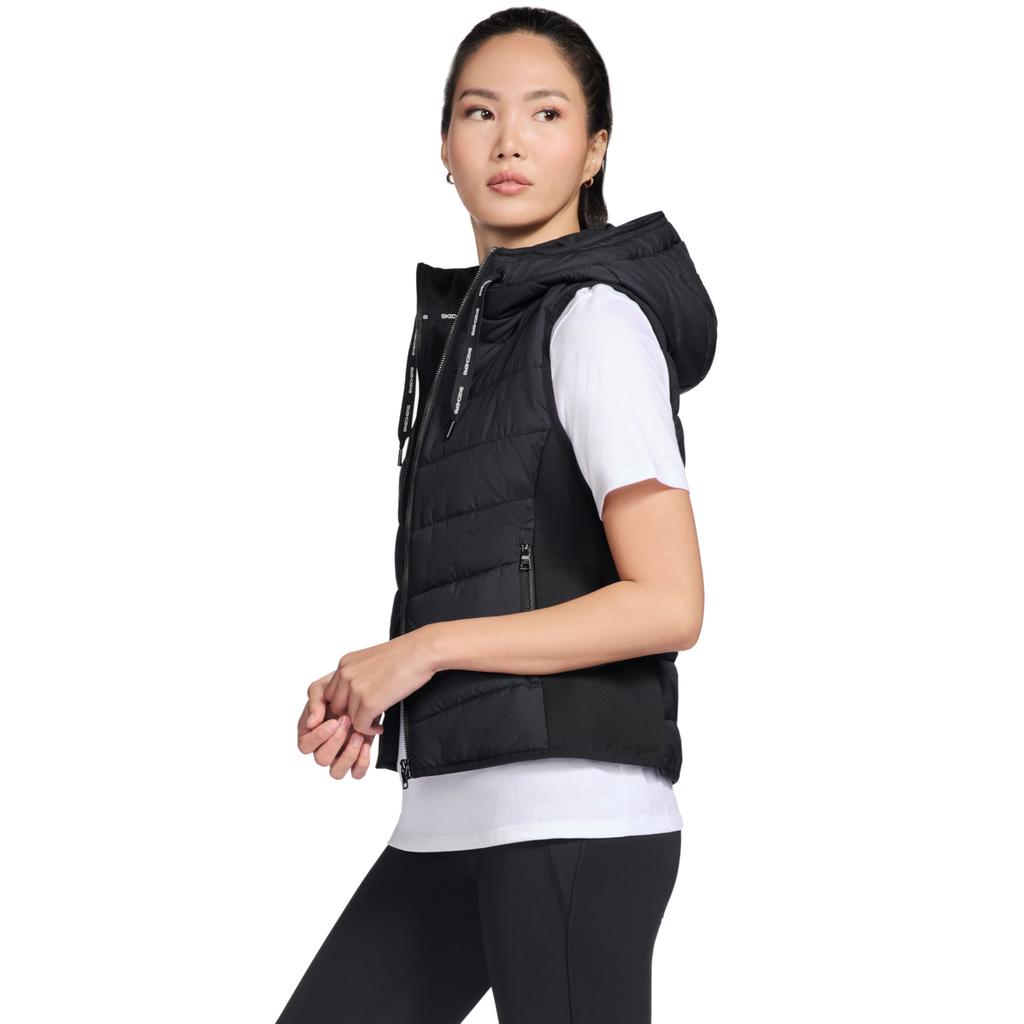 Skechers GO Shield Performance Elite Hooded Vest, Womens Black Vest