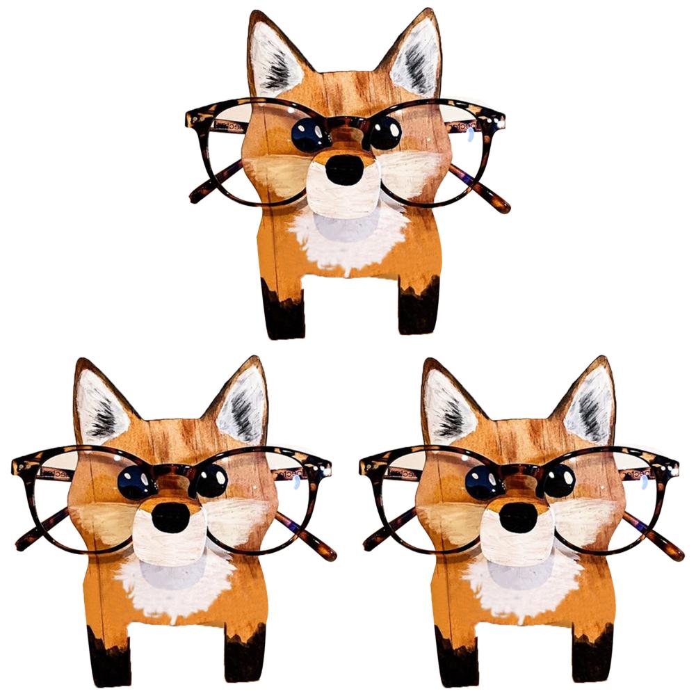 1/3pc Cute Animal Glasses Holder Rack Cartoon Cat Fox Sloth Dog Sunglasses Holder Display Stand Showcase Home Office Desk Decor
