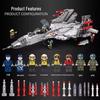 LEGO-Compatible J-20 Fighter Jet Building Blocks: High-Difficulty Educational Assembly Toy for Boys.