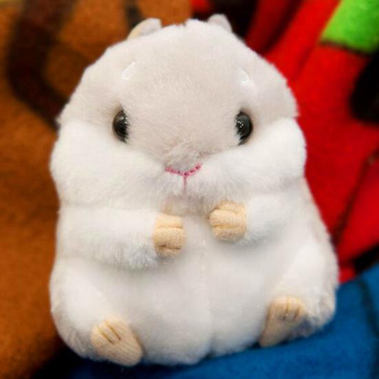 Cute Hamster Pendant Plush Clasp Key Key Chain Ring Keyring Handbag Car Decor