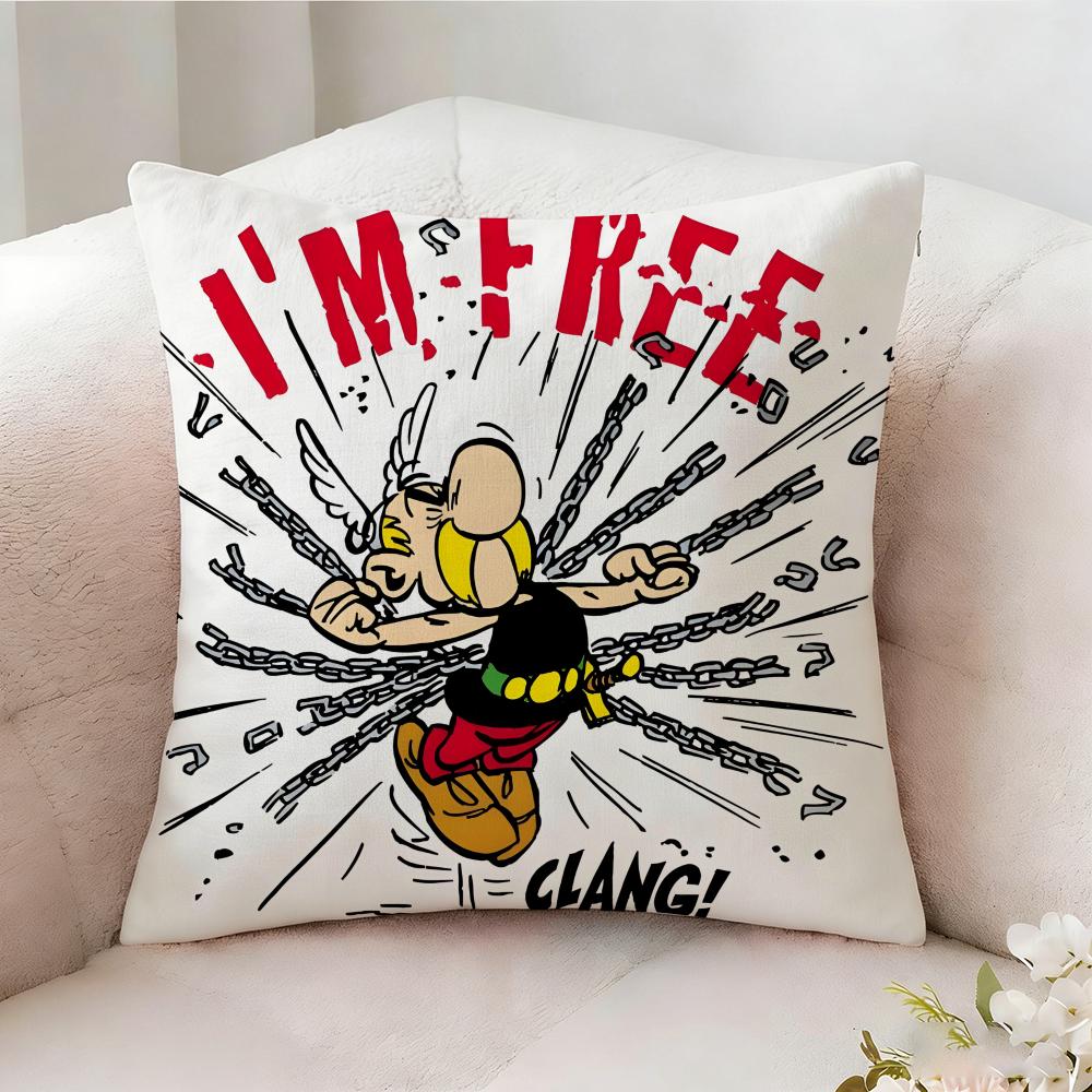 A-Asterixs Animation Film Pillow Case Pillowcase, Double-Sided Printed, Sofa Cushion, Bedroom Headboard Pillow