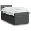 VidaXL Sommier à lattes de lit avec matelas Gris foncé 90x200 cm Tissu 3287354