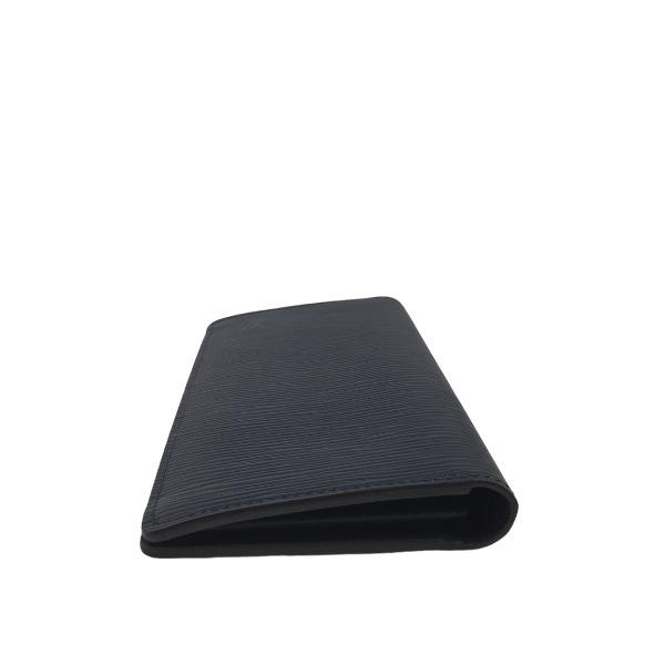 LOUIS VUITTON brazza Bifold long wallet M61816 Epi Leather Blue Marine Used