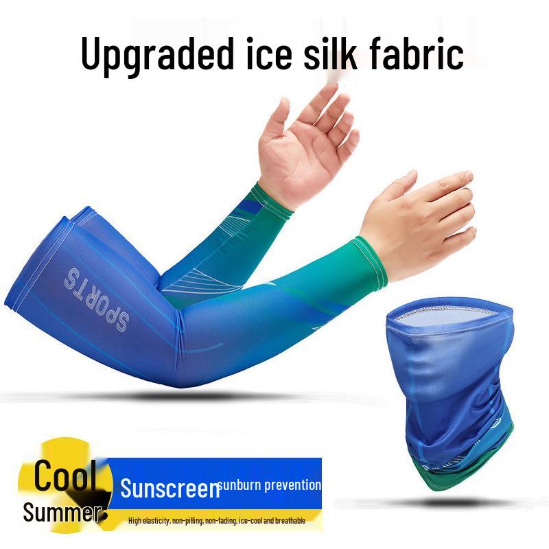 Sport Style Sun Protection Breathable Cycling Arm Warmers for Men and Women - Thin Ice Silk Sleeves