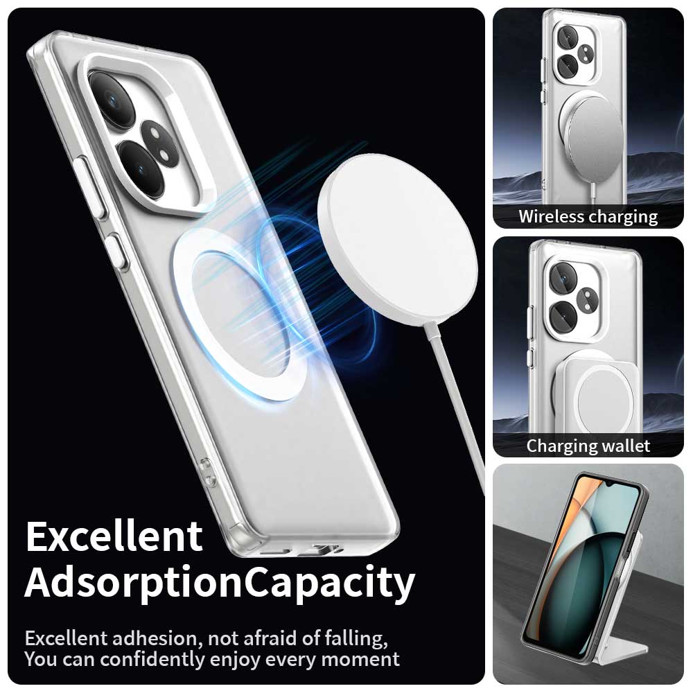 Dla OPPO Realme GT 6 6T Slim Odporny na upadki Wstrząsoodporny Odporny na odciski palców Magnetyczny Matowy Pokrowiec na telefon