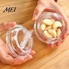 Manual Garlic Masher Mincer Tool, Multi-Purpose Rotating Press, Bite-Teeth Crushing Pickling Ingredient Chopper Structure Masher, Transparent Easy To