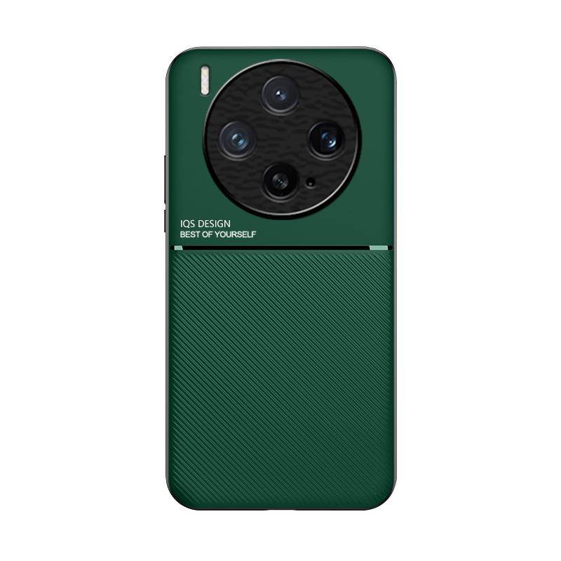

For Vivo X300 and X300 Pro Embossed Leather Case Magnetic Wireless Charging Good Grip Hand Feeling Soft Silicone Cover Artificial leather&vivo X300 Pro