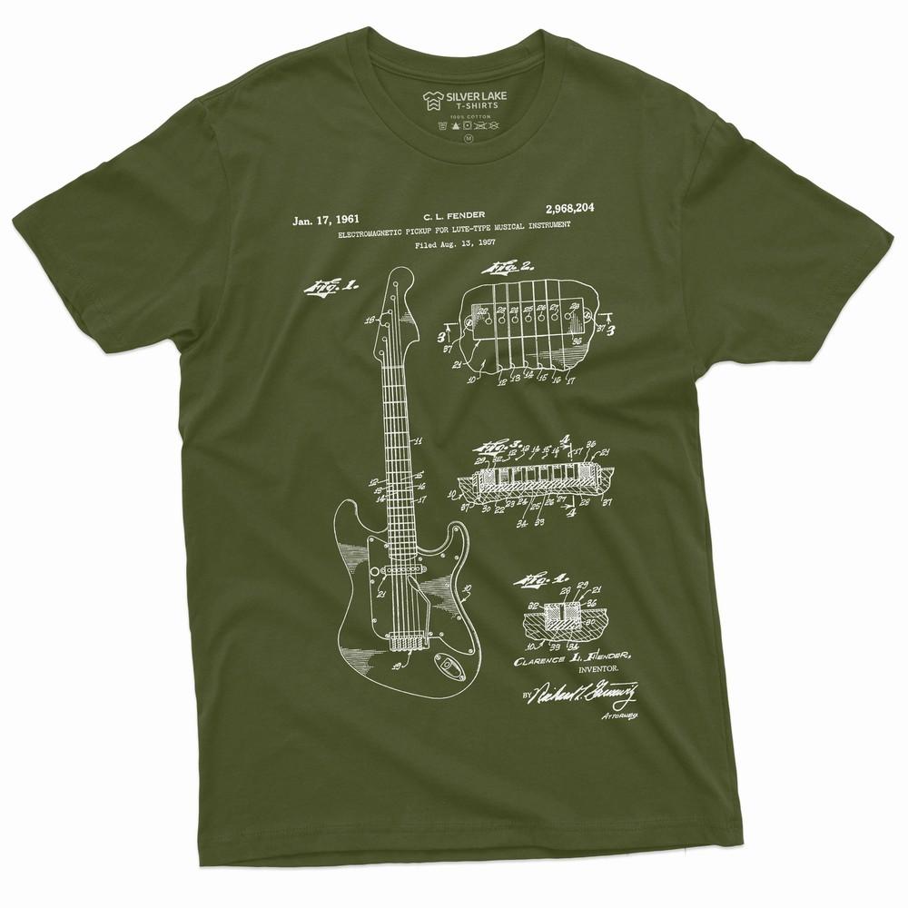 Guitar 1955 Patent T-shirt Guitar Player Birthday Music Musician Guitarist Tee