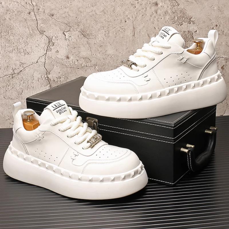 

Fashion Red men s height-increasing casual board shoes, men s simple and versatile white sneakers, youth trendy shoes b33 38