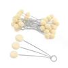 100Pcs DIY Craft Leather Wool Balls Painting Brush Leather Dyeing Applicator  Bowling Shoe Brush