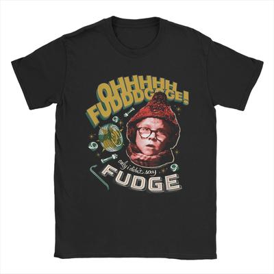 A Christmas Story Oh Fudge! T Shirt Summer  Cotton T Shirts For Mens Fashion Casual Tshirt Short-Sleeved Street Style Tees