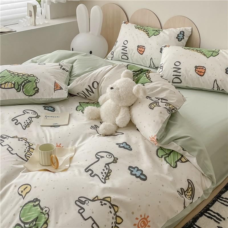 Cartoon Fresh Cotton Bedding Set 133x72 Thread Count Dorm