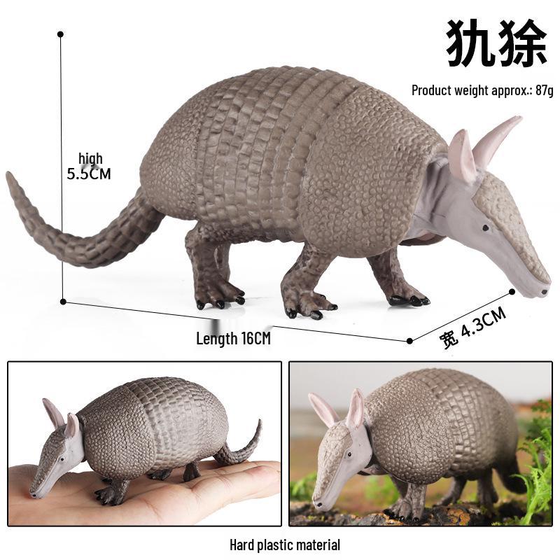Wild Safari Animal Figurines: Giraffe, Elephant, Rhinoceros, Brown Bear, Tiger, Lion, Leopard, Hippopotamus - Solid Cognitive Toys