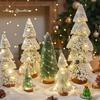 LED Lighting Christmas Tree Artificial Snow Frost Design Mini Christmas Tree Miniature Size Tabletop Christmas Tree