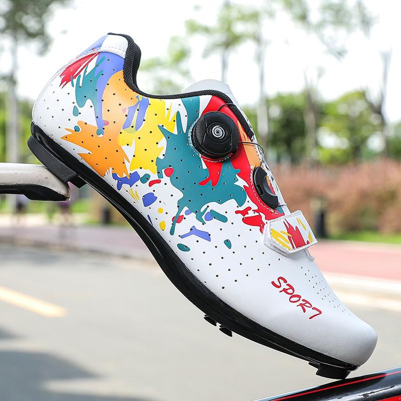 Unisex Cycling Shoes Mountain Road Bikes Stiff Sole Breathable Lightweight Non-Slip Rubber Outsole