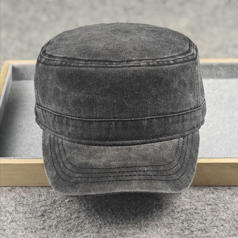After sealing, washed cotton, literary and retro, old big head circumference, flat top hat, men's outdoor enlargement and deepening, soft top sunshade