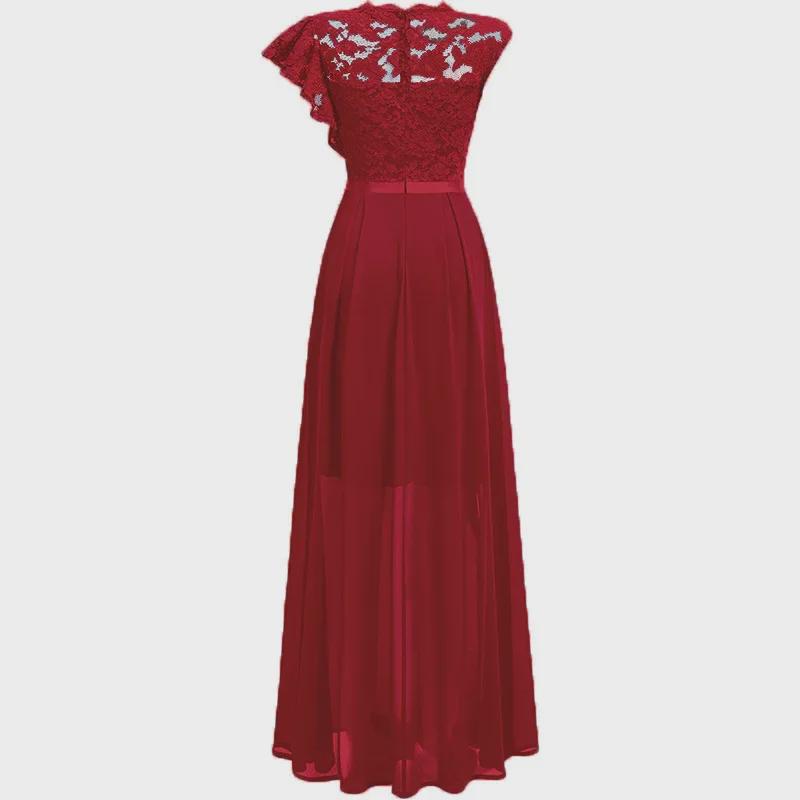 Europäisches und amerikanisches Abendkleid aus Spitze mit hoher Taille – heiß verkaufter langer Rock